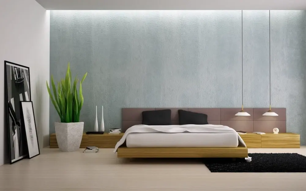 The color scheme in Japanese-style bedroom design
