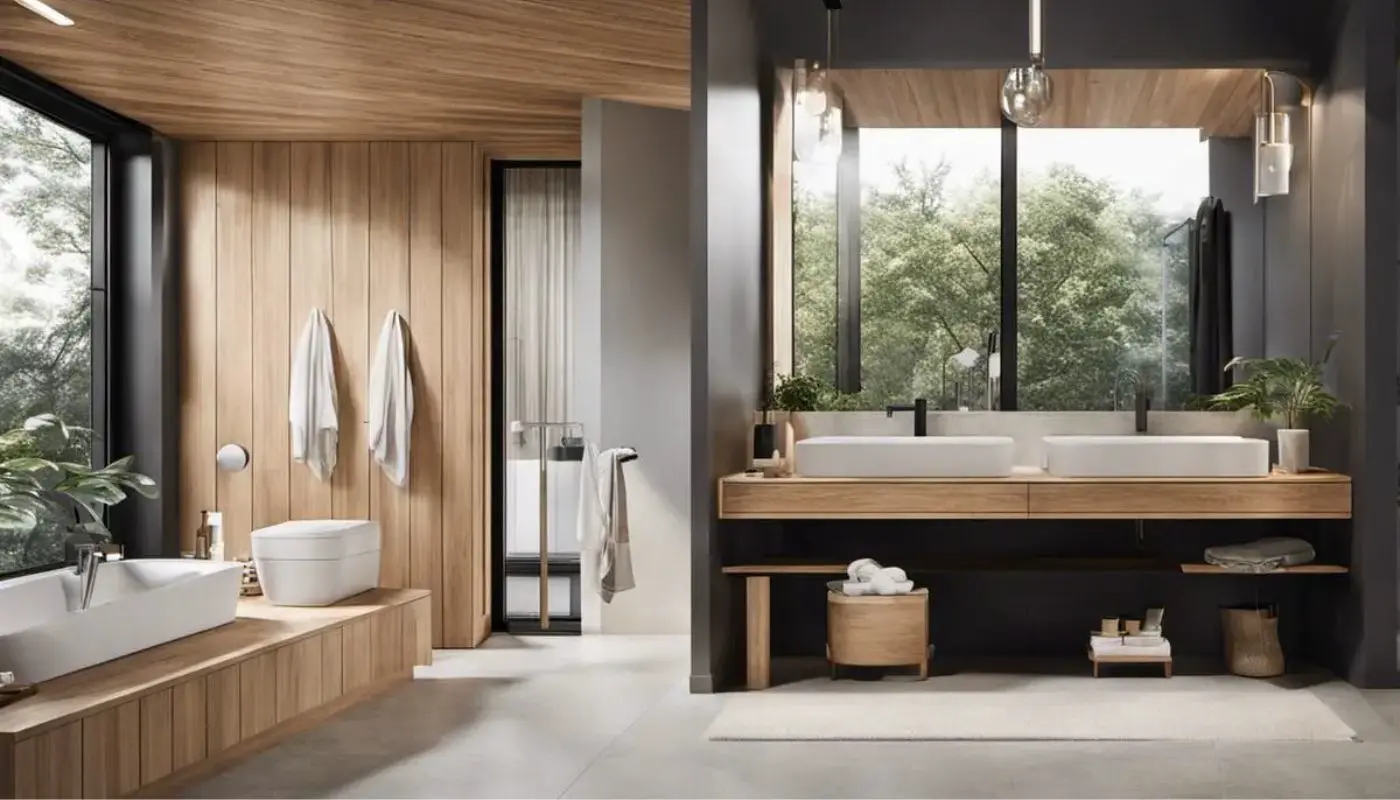 Bathroom in Scandinavian architectural style