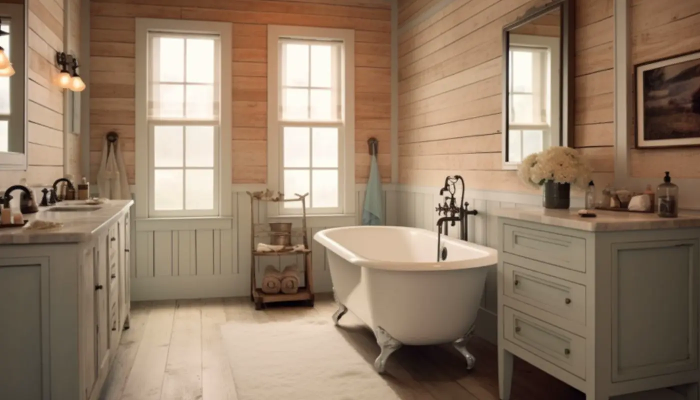 Bathroom in Scandinavian style for small apartments