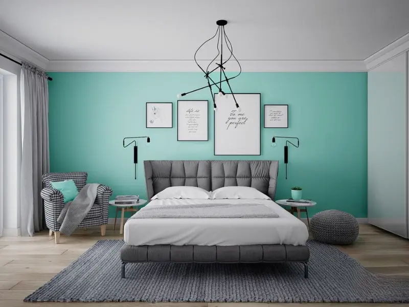 Bedroom colour combination ideas for an east-facing room